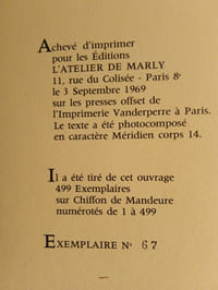 Clameur , André Matossian , Edition originale, numéroté 67/499 sur Chiffon de Mandeure , Envoi autographe dédicace de André Matossian à Georges Emmanuel Clancier , André Matossian 1969 , Poésie , Bibliophilie