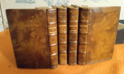 Le Paroissien Romain selon le Bréviaire et le Missel, en 4 parties : Printemps , Eté , Automne , Hiver , Limoges, Dalpayrat et Depelley , S. D. , Circa 1900 , 4 volumes reliés plein veau en coffret , Religion Catholique , Christianisme , Livre de messe , Bible
