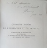 Gaston Ramon, Quarante ann&eacute;es de recherches et de travaux d'immunologie, de microbiologie, de pathologie, de prophylaxie des maladies infectieuses de ...
