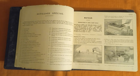 Dictionnaire des réparations Citroën 10 cv , B.14 , B.15 Modèles 1928 , édité par la Société Anonyme André Citroën , Librairie Centrale des Sciences ...