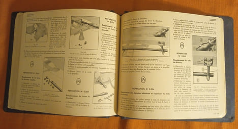 Dictionnaire des réparations Citroën 10 cv , B.14 , B.15 Modèles 1928 , édité par la Société Anonyme André Citroën , Librairie Centrale des Sciences ...