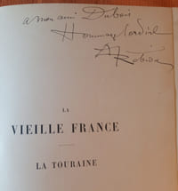 La Vieille France , Texte , Dessins et Lithographies par Albert Robida , La Touraine , A la Librairie illustrée , S.D. circa 1890 , Envoi autographe dédicace d'Albert Robida , Reliure