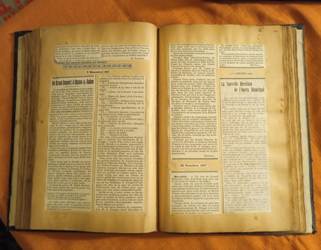 Maurice Galerne, Pseudonyme "Maurgal " , Critique Musicale, réunion de 4 albums regroupant ses articles parus entre 1898 et 1926 dans les revues ...