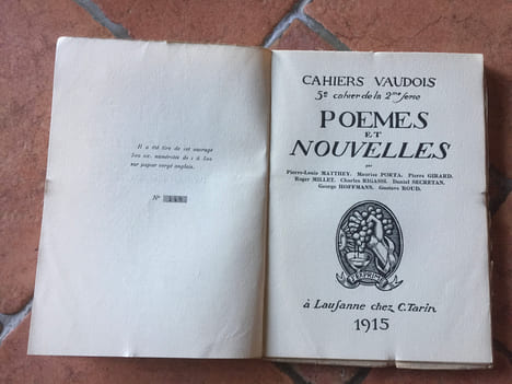 Cahiers Vaudois. Poèmes et nouvelles. COLLECTIF