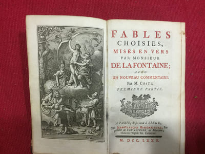 Fables choisies, mises en vers par monsieur de La Fontaine, première partie.