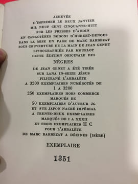 Les nègres
. GENET JEAN