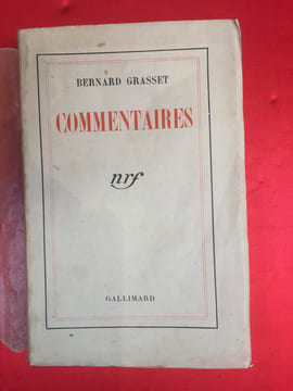 Commentaires. GRASSET BERNARD