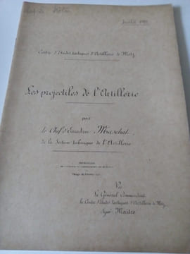 Les projectiles de l'Artillerie. Chef d'Escadron Maschat