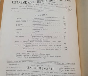 Extrème-Asie revue indochinoise illustrée - N.23 - Mai 1928
