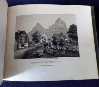 Souvenir de Suisse - Recueil de 27 Aquatintes non colorisées. Anonyme