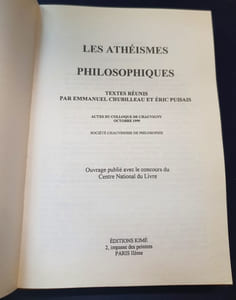 Les athéismes philosophiques