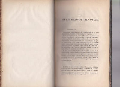 Les Sources De La Constitution Anglaise