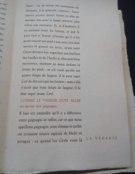 Extraits de La Vénerie de Jacques du Fouilloux . undefined