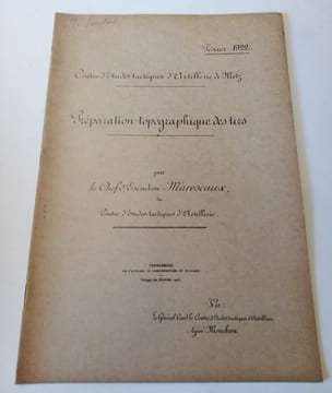 Préparation Topographique des Tirs. Chef d'Escadron Marescaux