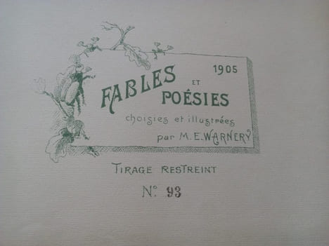Fables et poésies choisies et illustrées par M.E. Warnery . undefined