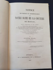 Notice historique et archéologique sur Notre Dame de La Couture de Bernay 