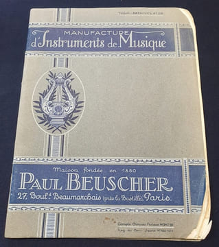 Catalogue Paul Beuscher - Instruments de musique. undefined