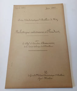 Balistique intérieure et Poudres 