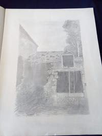  Cahier de dessins a la mine de plomb -Bombardement à Issoudun ( Indre) 19 Juin 1940
