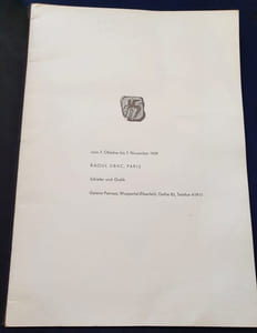 Catalogue Raoul Ubac - Schiefer und Grafik 1951/1959 