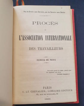 Procès de l'Association internationale des Travailleurs . undefined