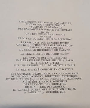 Soldats et Généraux des campagnes d'Europe occidentale 1944-1945. Siss