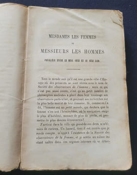 Mesdames les femmes et Messieurs les hommes , parallèle entre le beau sexe et le sexe laid. Adolphe Ricard ( Gustave Sandré)