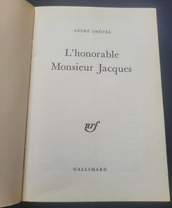 L'honorable monsieur Jacques