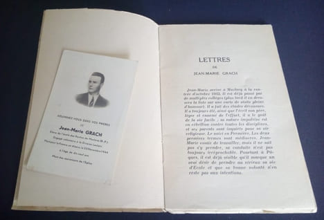 Lettres de Jean-Marie Grach - Capitaine de l'école des Roches . Jean Marie Grach