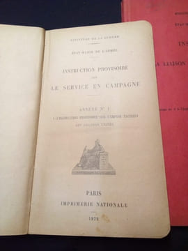 Instruction provisoire sur le service en campagne - Annexe N.1 à l'instruction sur l'emploi tactique des grandes Unités . undefined