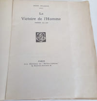 La victoire de l'homme - Poèmes 1914/1918 - un des 3 exemplaires sur Japon