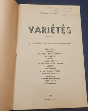Variétés. Clément Gaucher