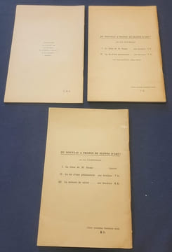 3 volumes - Du nouveau a propos de Jeanne d'Arc I , II & III - Du Nouveau a propos de Jeanne d'Arc / La fin d'une plaisanterie / La minute de vérité . ...