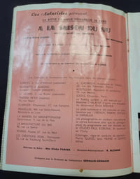 Programme du cabaret Les Naturistes