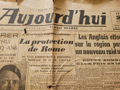 Journal Aujourd'hui du 20 Avril 1944 - Edition de Paris - Sous la direction de Georges Suarez