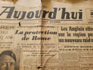 Journal Aujourd'hui du 20 Avril 1944 - Edition de Paris - Sous la direction de Georges Suarez. 