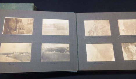 2 Albums de Photographies de l'apprentissage à l'école d'artillerie de Fontainebleau et du 47e Rgt d'Artillerie de Campagne au front d'Aout 1915 à ...