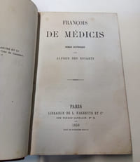 François de Medicis - Roman historique