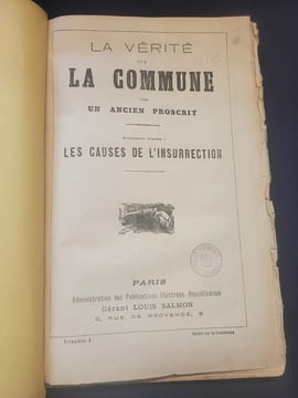 La vérité sur la Commune par un ancien proscrit . Anonyme 