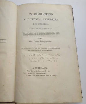 Introduction a l'histoire naturelle des insectes en forme d'entretien . Anonyme ( Abbé Lalanne )