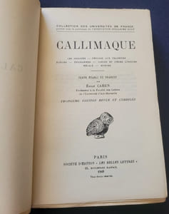 Les origines - Réponse aux telchines - élégies - épigrammes - iambes et pièces lyriques - hécalé - hymnes
