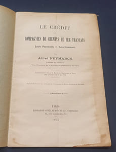 Le crédit des compagnies de chemin de fer Français - leurs placements et amortissements