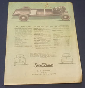 Dépliant publicitaire Supertraction