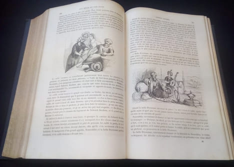 Les Mille et une nuits - Contes arabes traduits par Galland illustrés par MM. Français , H. Baron , Ed. Wattier , Laville , etc revus et corrigés sur ...