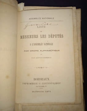 8 Textes reliés en 1 volume sur l'assemblée nationale Française au début de la 3e République . undefined