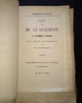 8 Textes reliés en 1 volume sur l'assemblée nationale Française au début de la 3e République . undefined
