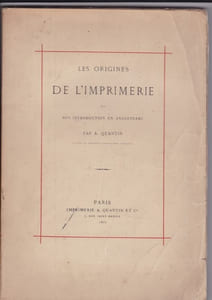 Les origines de l'imprimerie et son introduction en Angleterre