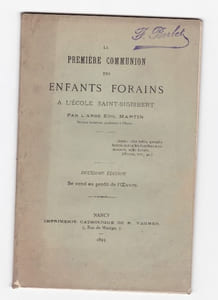 La première communion des enfants forains a l'école saint Sigisbert