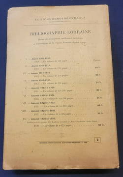 Annales de l'Est - Bibliographie Lorraine - Tome X 1928/1929/1930 . undefined