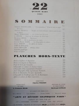 Arts et Métiers Graphiques Paris N. 22 - Mars 1931. Collectif